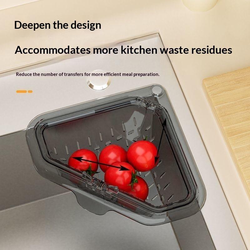 Kitchen Sink Drain Strainer Basket - »Hoekafvoerzeef voor de gootsteen, vervormingsvast, duurzaam