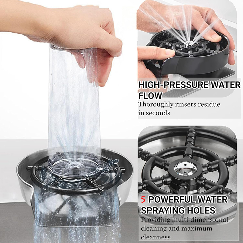 Glass Rinser For Kitchen Sink Metal - Kraan Glazenreiniger Hogedrukmondstukken Automatische bekerwasmachine voor