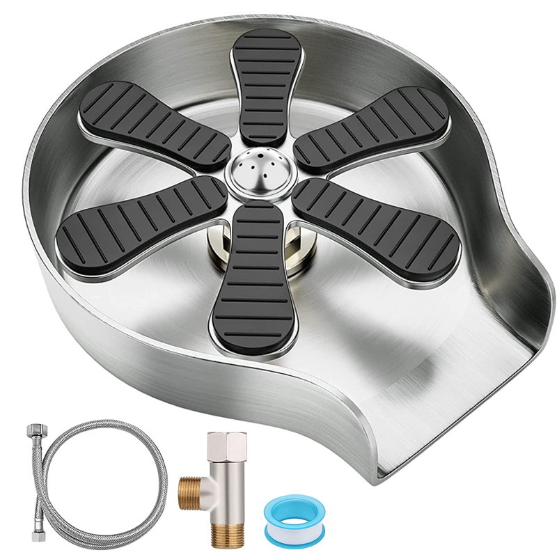 Glass Rinser For Kitchen Sink Metal - Aanrecht Glazen Beker Wassen Automatische Roestvrijstalen