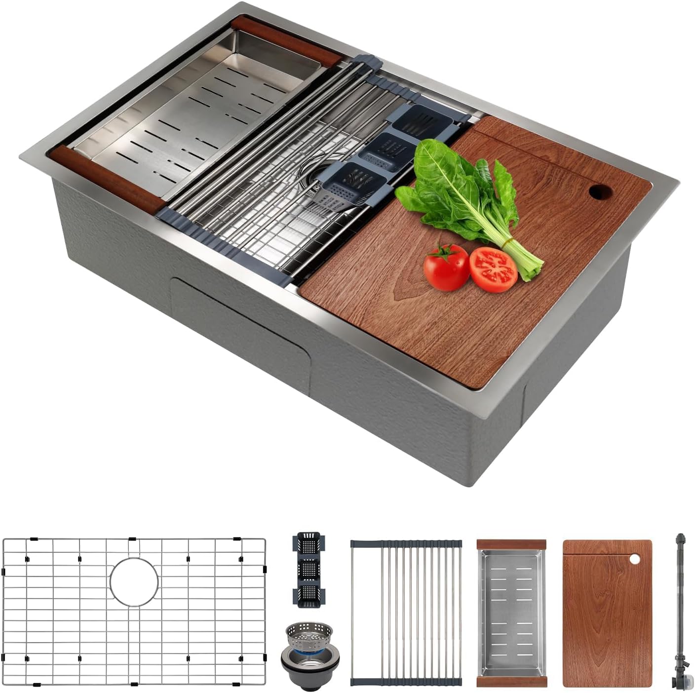 Stainless Steel Undermount Kitchen Sink 30 - 30 inch onderbouwkeukenkraan met superieure afvoer,