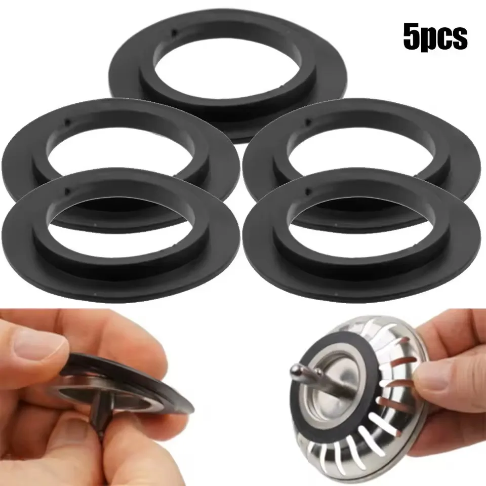 Kitchen Sink Drain Strainer Basket - 5 stks rubberen afdichting wasmachine pakking