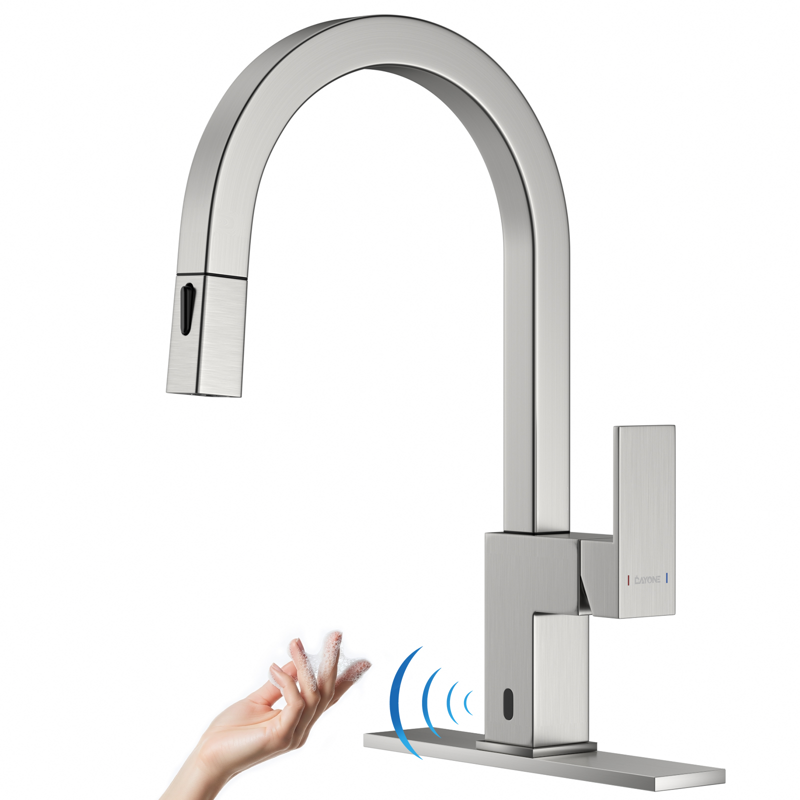Touchless Kitchen Faucet Motion Sensor - DAYONE aanraakvrije keukenkraan, vierkant model, moderne
