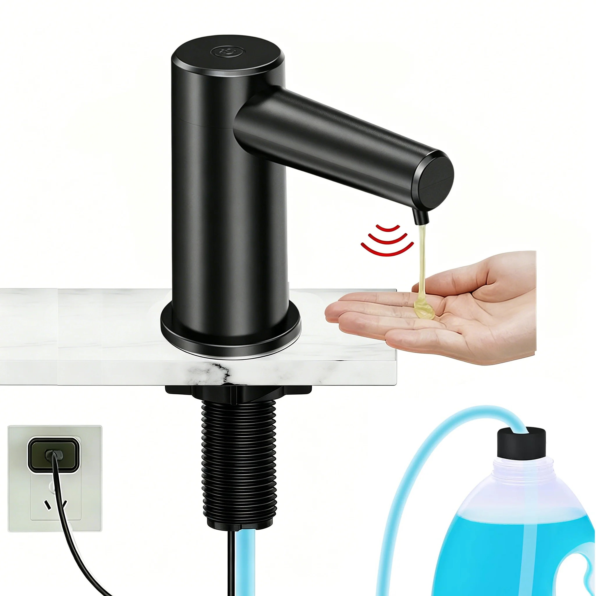 Automatic Soap Dispenser Kitchen Sink - Contactloze automatische zeepdispenser voor aanrechtblad in
