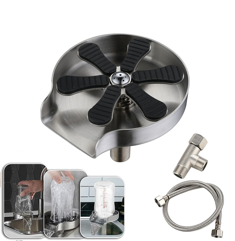Keukenkraan Glazen beker wasse - Glass Rinser For Kitchen Sink Metal recensie en prijs