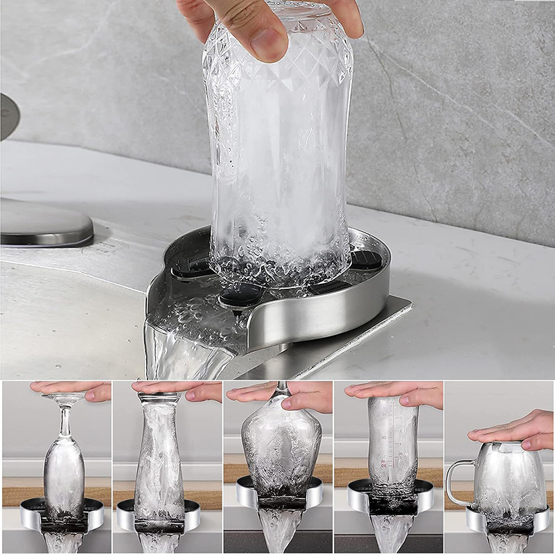 Keukenkraan Glazen beker wasse - Glass Rinser For Kitchen Sink Metal recensie en prijs