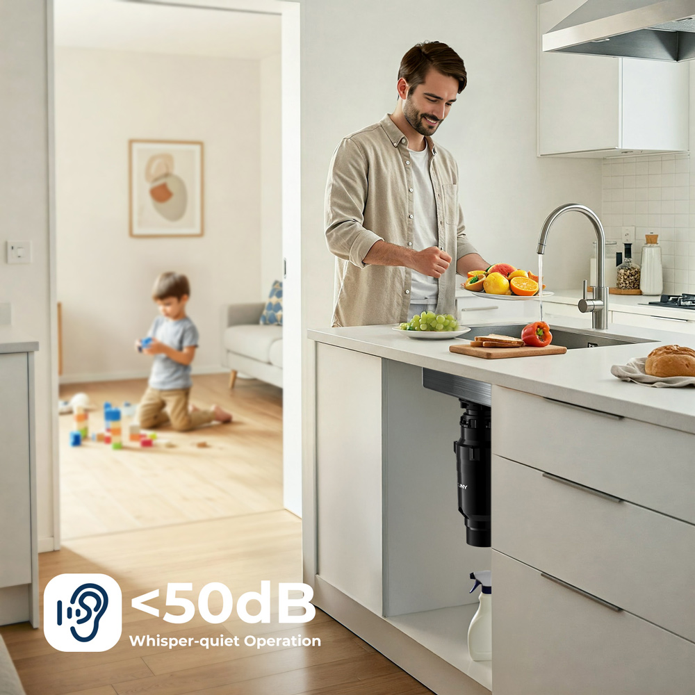 Stille voedselafvalvermaler, 1 - Garbage Disposal Continuous Feed 1Hp recensie en prijs