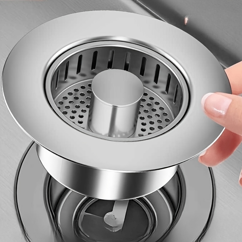 3-in-1 RVS gootsteenafvoerstop - Kitchen Sink Drain Strainer Basket recensie en prijs