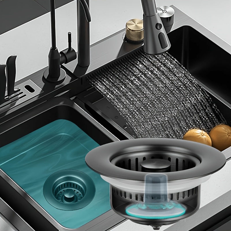 3-in-1 RVS gootsteenafvoerstop - Kitchen Sink Drain Strainer Basket recensie en prijs