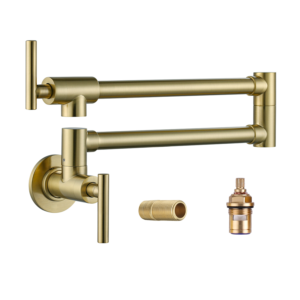 Potvuller Kraan Goudkleurige w - Pot Filler Faucet Wall Mount Folding recensie en prijs