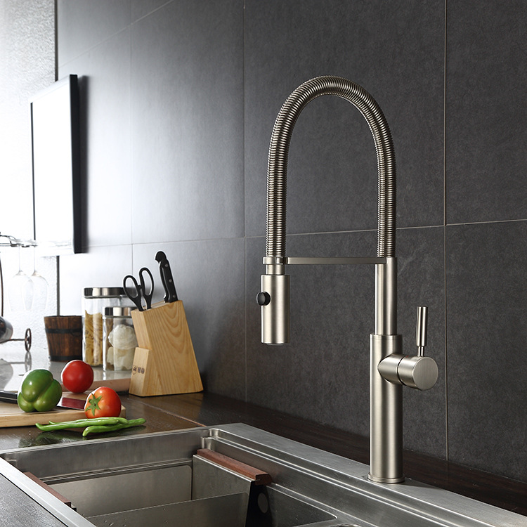 Premium intrekbare keukenkraan - Pull Down Spray Kitchen Faucet Brushed Nickel recensie en prijs