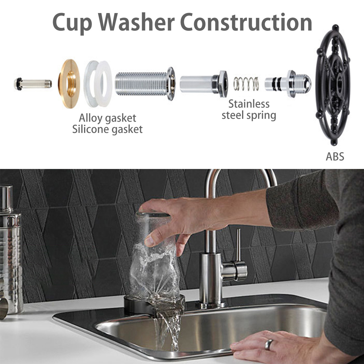 Automatische Kraan Glazen Rins - Glass Rinser For Kitchen Sink Metal recensie en prijs