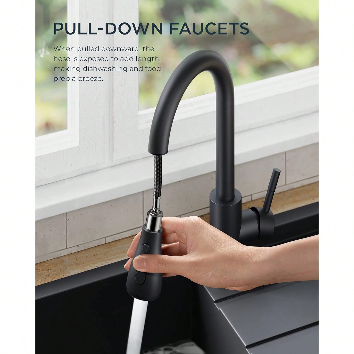 Keukenkraan met uittrekbare sp - Pull Down Spray Kitchen Faucet Brushed Nickel recensie en prijs
