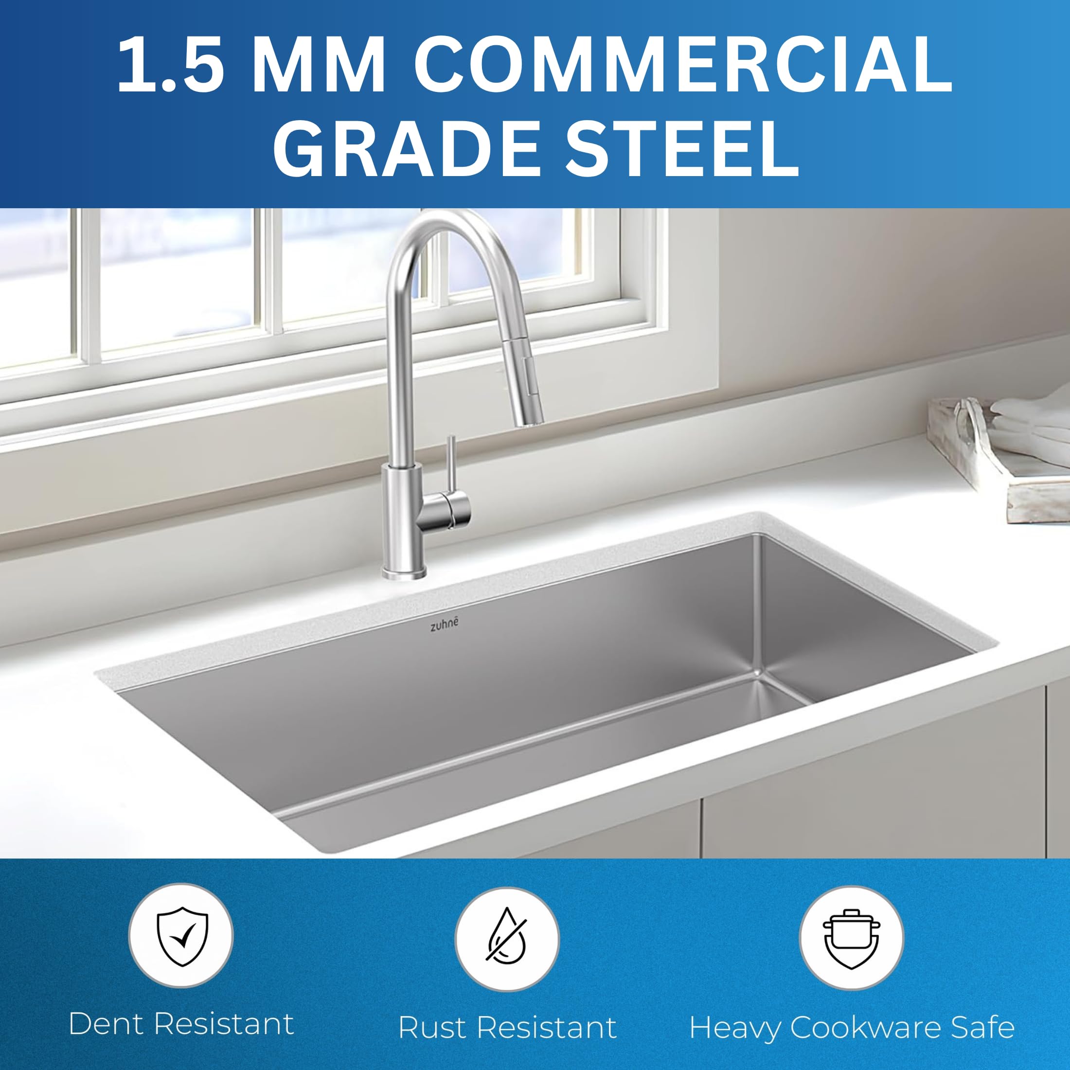 Zuhnë Modena V2 30 ADA onderbo - Stainless Steel Undermount Kitchen Sink 30 recensie en prijs