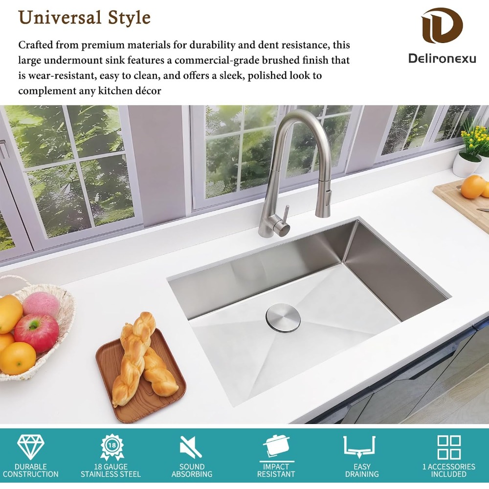 30 inch onderbouwkeukenbak 18  - Stainless Steel Undermount Kitchen Sink 30 recensie en prijs