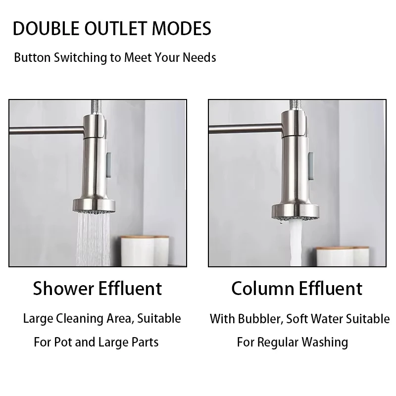 Geborsteld nikkel veerbediende - Pull Down Spray Kitchen Faucet Brushed Nickel recensie en prijs