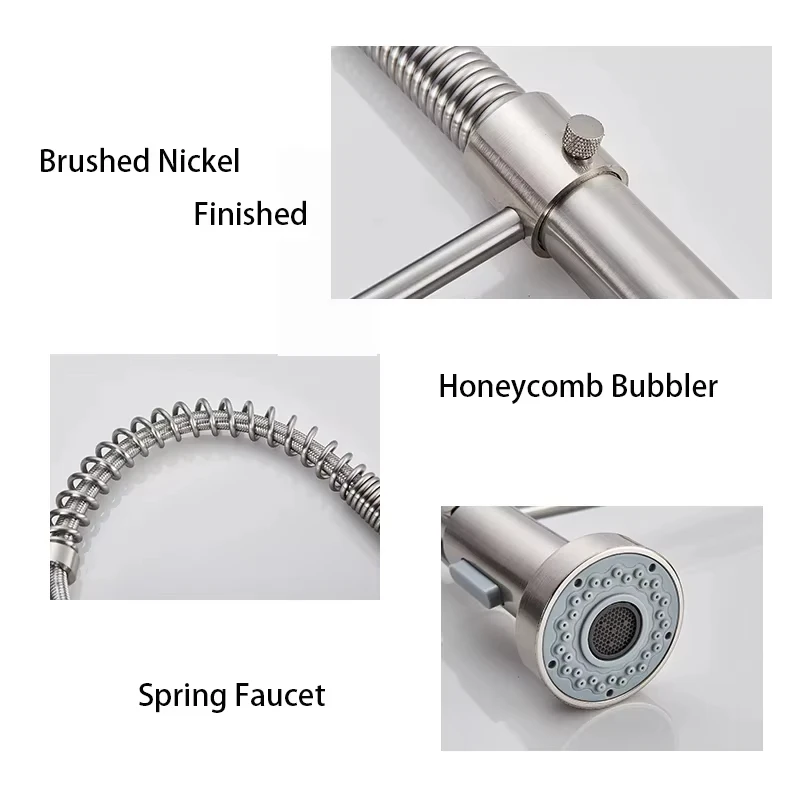 Geborsteld nikkel veerbediende - Pull Down Spray Kitchen Faucet Brushed Nickel recensie en prijs