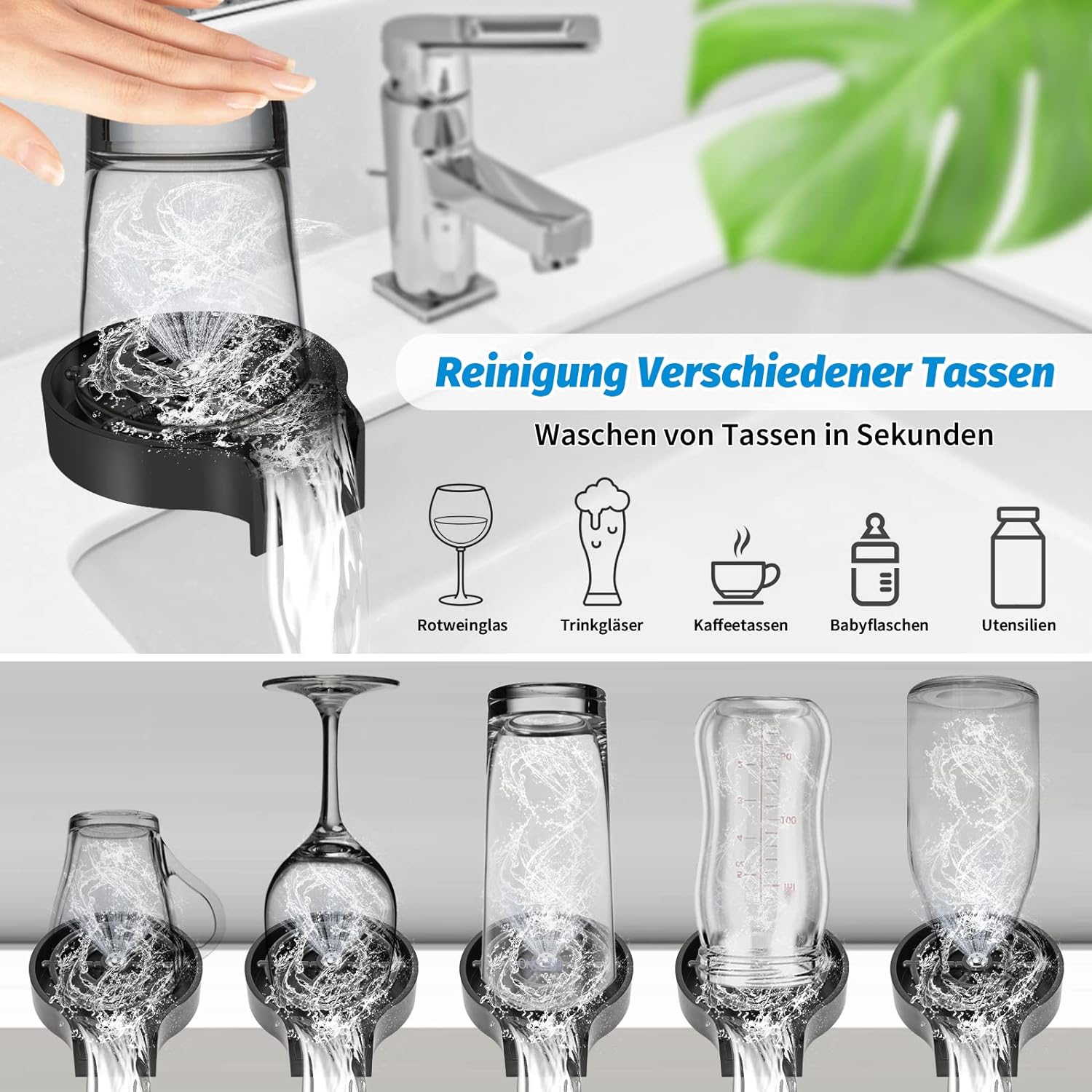 Kraan Glazenreiniger Hogedrukm - Glass Rinser For Kitchen Sink Metal recensie en prijs