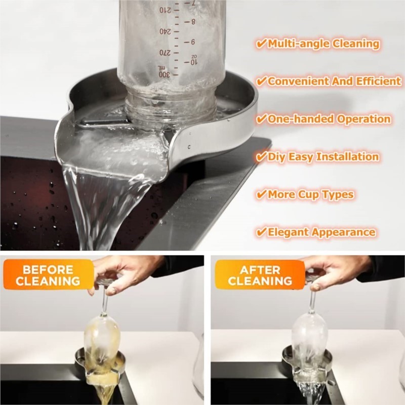 Glazen spoelmachine van roestv - Glass Rinser For Kitchen Sink Metal recensie en prijs