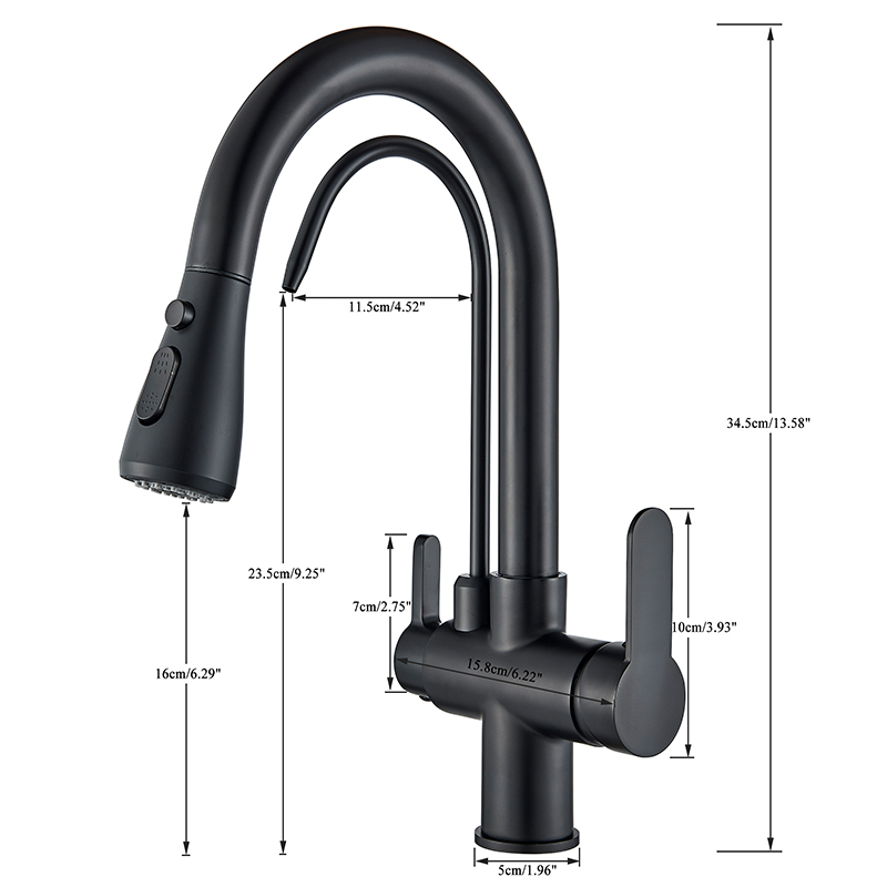 Geboende nikkel, gefilterde kr - Pull Down Spray Kitchen Faucet Brushed Nickel recensie en prijs