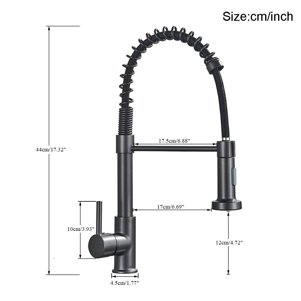 Zilvergrijze keukenkraan met é - Matte Black Kitchen Sink Faucet Spring recensie en prijs