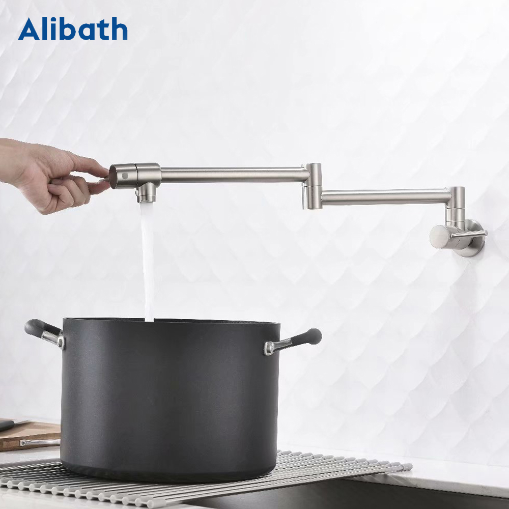 Messing wandgemonteerde keuken - Pot Filler Faucet Wall Mount Folding recensie en prijs