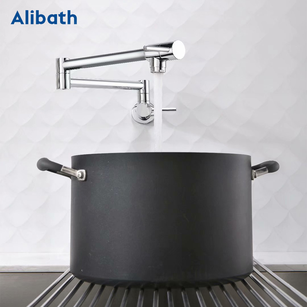 Messing wandgemonteerde keuken - Pot Filler Faucet Wall Mount Folding recensie en prijs