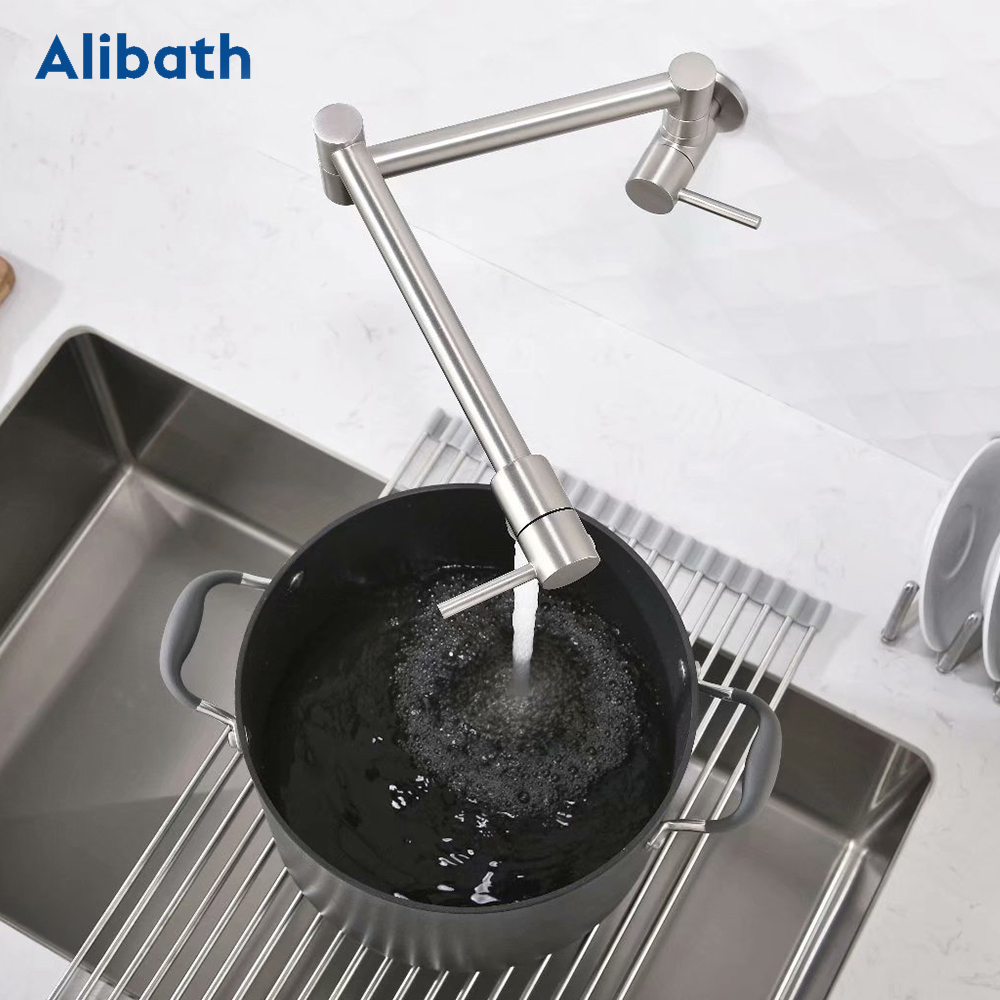 Messing wandgemonteerde keuken - Pot Filler Faucet Wall Mount Folding recensie en prijs