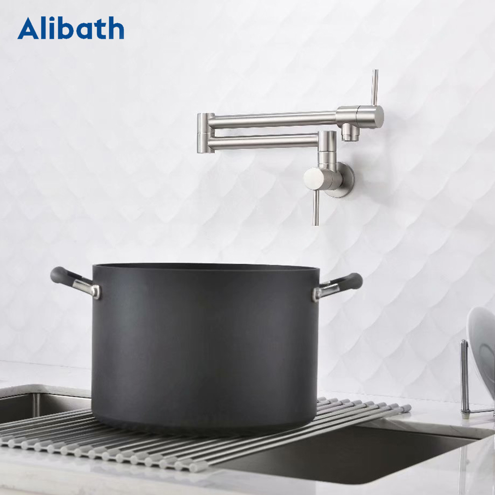 Messing wandgemonteerde keuken - Pot Filler Faucet Wall Mount Folding recensie en prijs