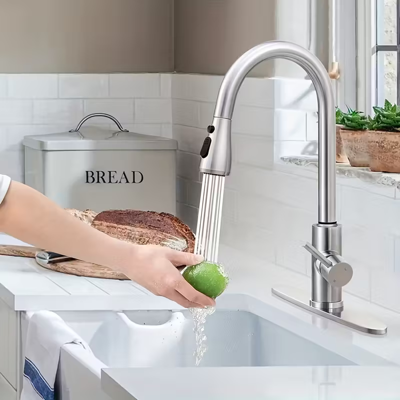 1 st keukenkraan met pull-down - Pull Down Spray Kitchen Faucet Brushed Nickel recensie en prijs
