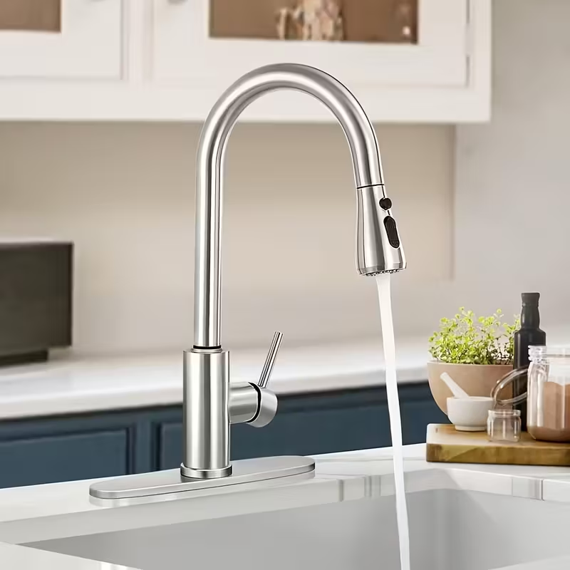 1 st keukenkraan met pull-down - Pull Down Spray Kitchen Faucet Brushed Nickel recensie en prijs