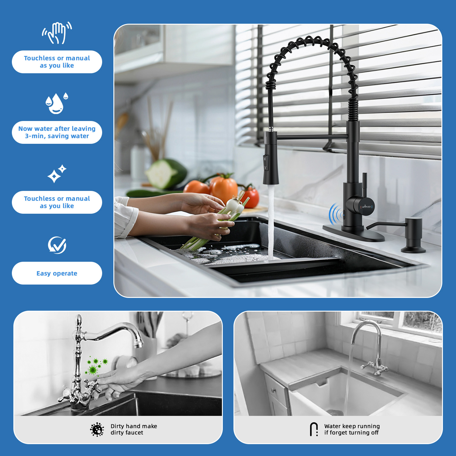 APPASO aanraakvrije keukenkraa - Touchless Kitchen Faucet Motion Sensor recensie en prijs