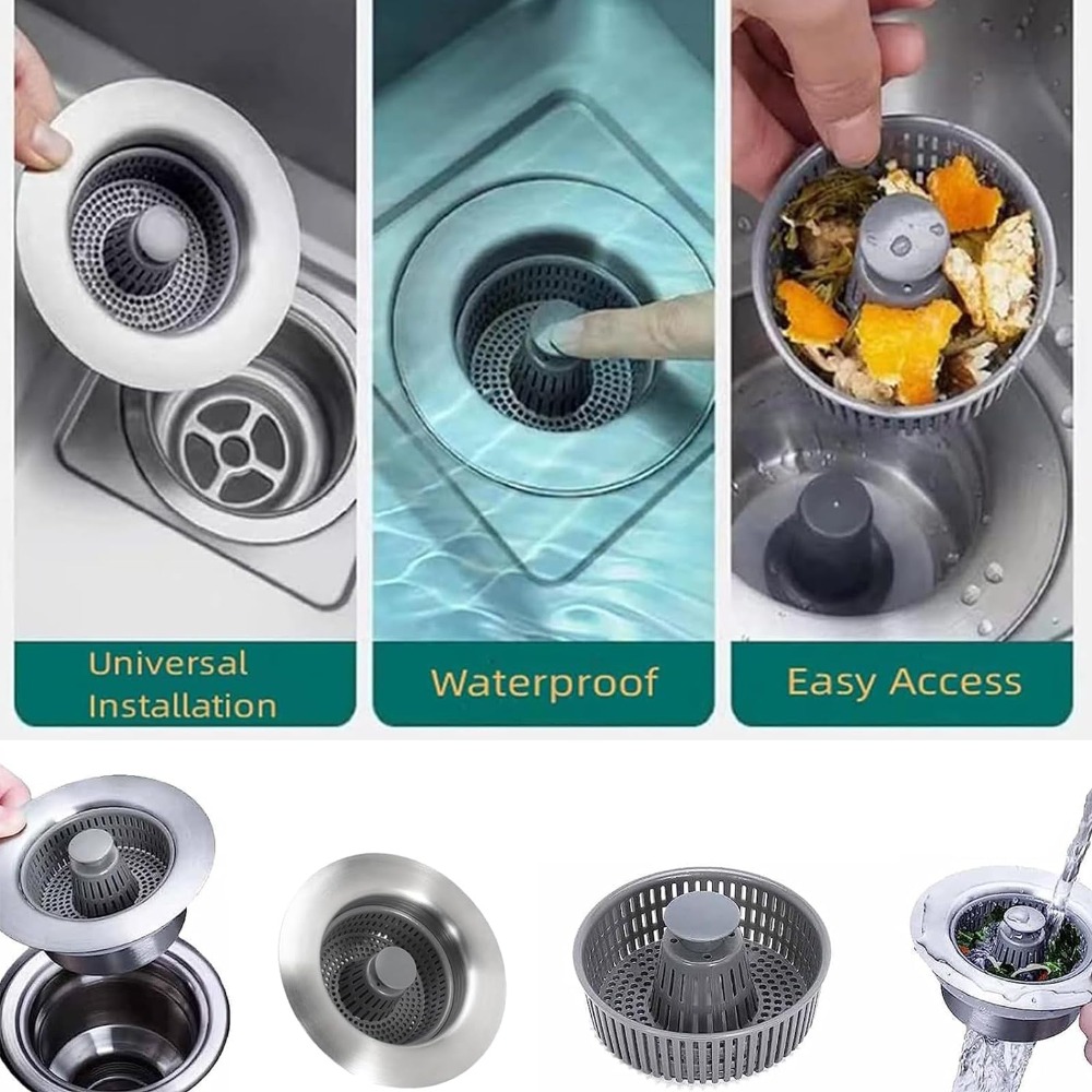 Gemakkelijk te reinigen 3-in-1 - Kitchen Sink Drain Strainer Basket recensie en prijs