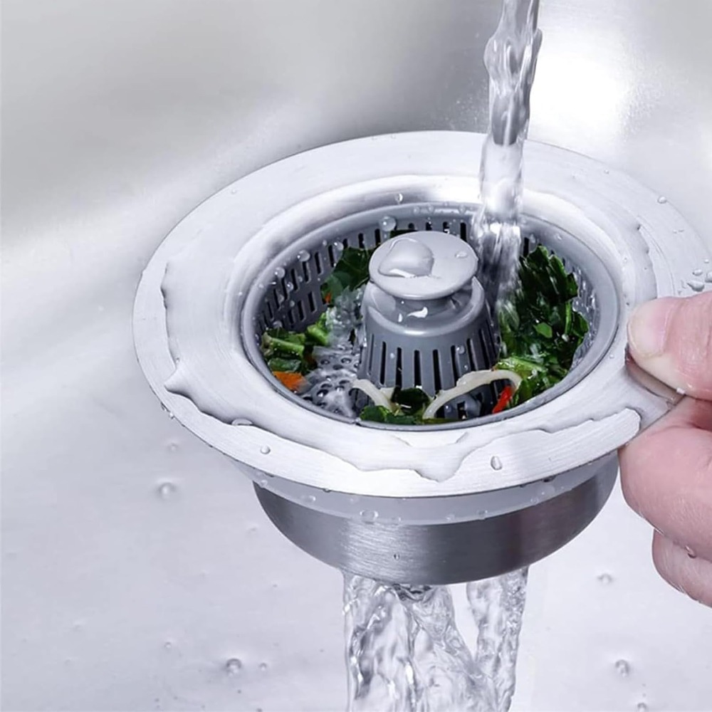 Gemakkelijk te reinigen 3-in-1 - Kitchen Sink Drain Strainer Basket recensie en prijs