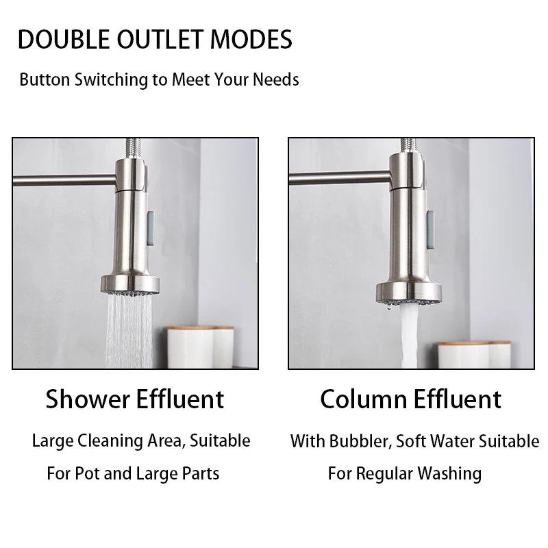 Geborsteld Nikkel Lente Pull D - Pull Down Spray Kitchen Faucet Brushed Nickel recensie en prijs