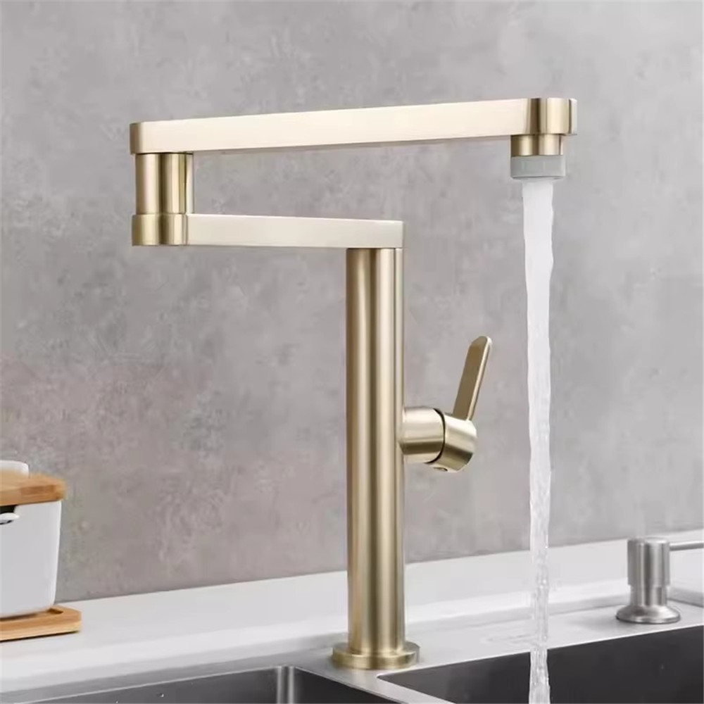 Geborsteld gouden potvuller kr - Pot Filler Faucet Wall Mount Folding recensie en prijs