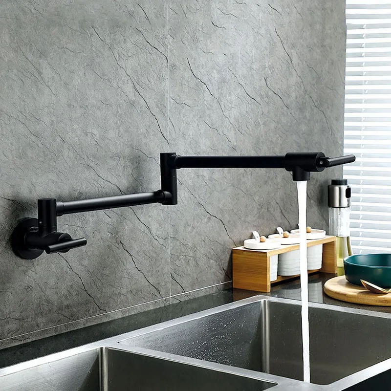 Zwarte wandgemonteerde potvull - Pot Filler Faucet Wall Mount Folding recensie en prijs