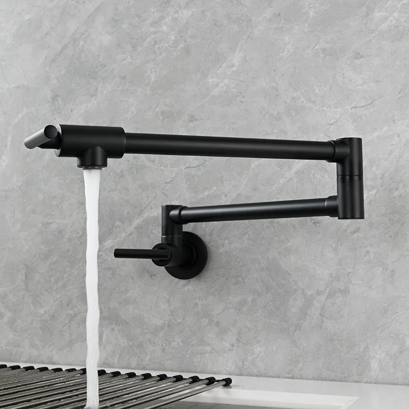 Zwarte wandgemonteerde potvull - Pot Filler Faucet Wall Mount Folding recensie en prijs