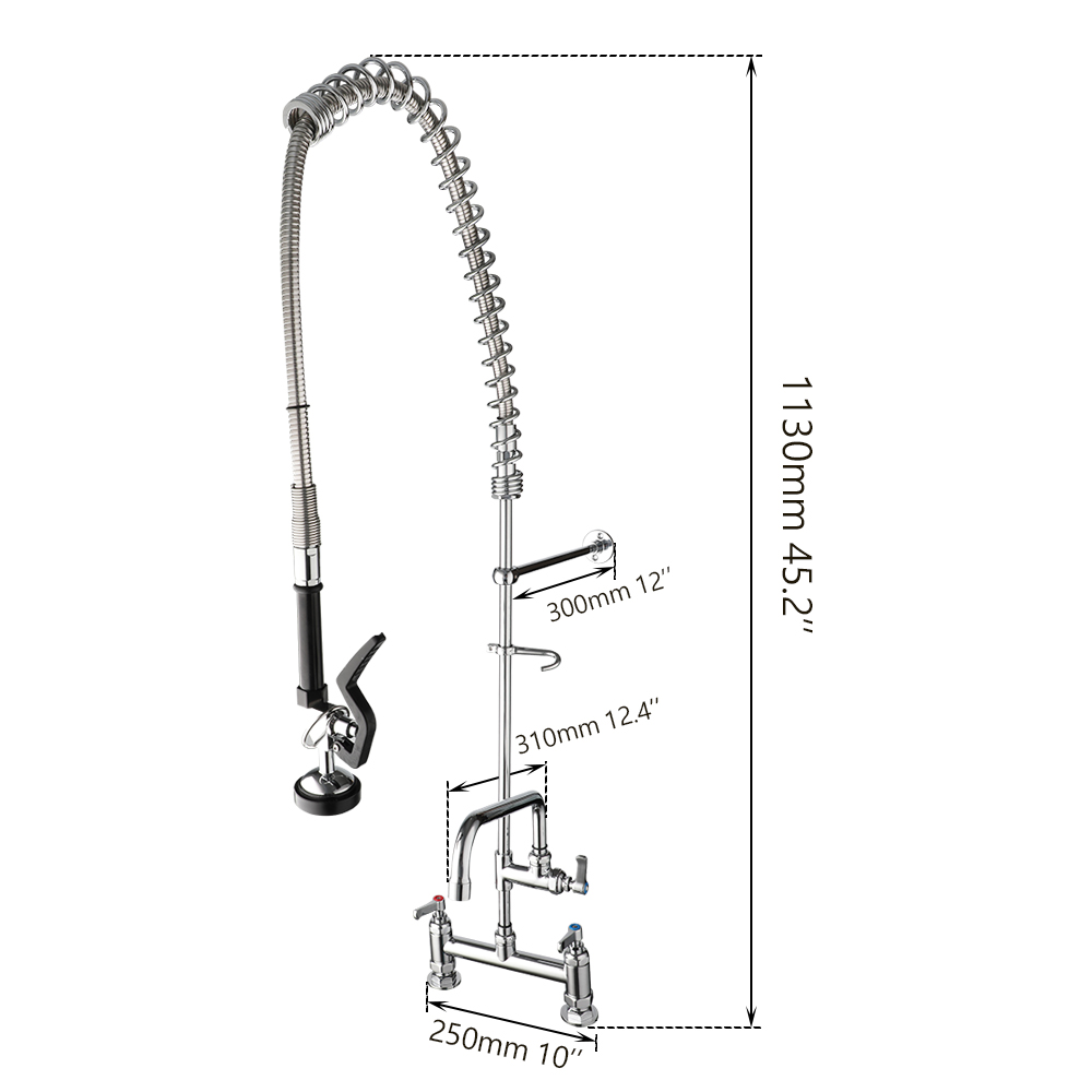 SINLAKU Messing Commerciële Vo - Commercial Pre Rinse Kitchen Faucet Wall recensie en prijs