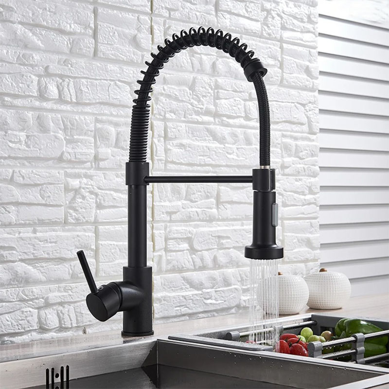 Gouden aanrechtkraan Eén handg - Matte Black Kitchen Sink Faucet Spring recensie en prijs