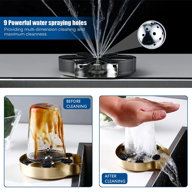 Roestvrijstalen glazen spoelma - Glass Rinser For Kitchen Sink Metal recensie en prijs