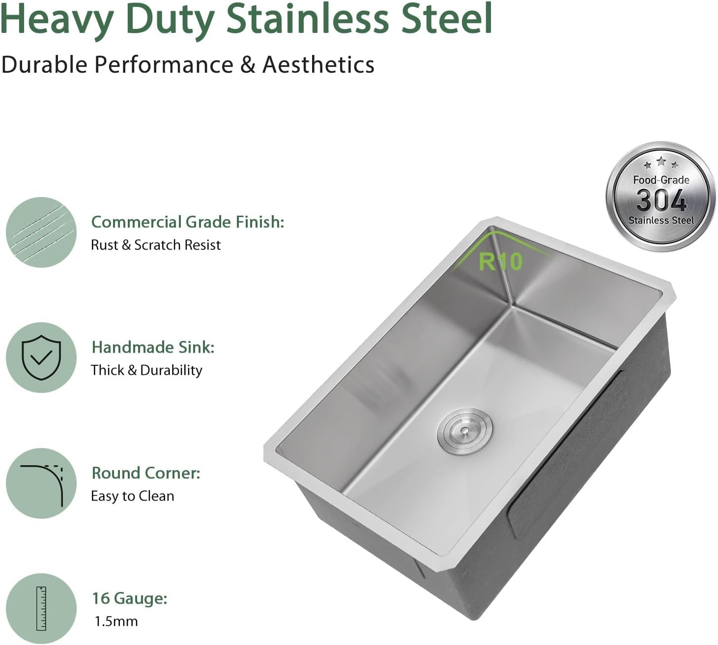 30 inch onderbouw roestvrijsta - Stainless Steel Undermount Kitchen Sink 30 recensie en prijs