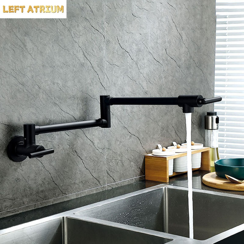 Zwarte wandgemonteerde potvull - Pot Filler Faucet Wall Mount Folding recensie en prijs