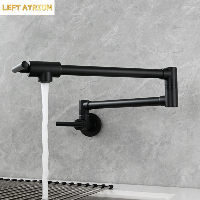 Zwarte wandgemonteerde potvull - Pot Filler Faucet Wall Mount Folding recensie en prijs