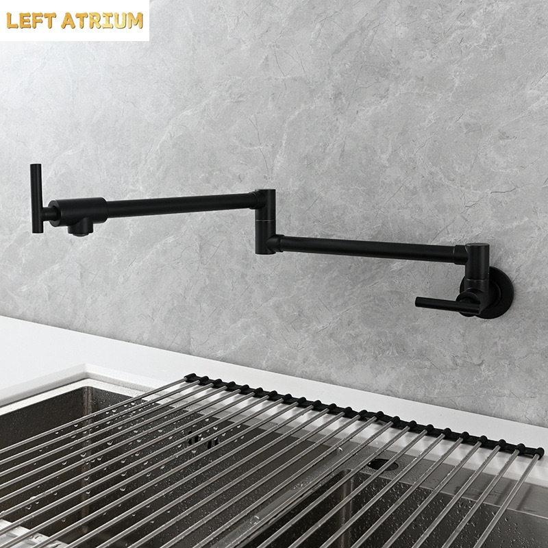 Zwarte wandgemonteerde potvull - Pot Filler Faucet Wall Mount Folding recensie en prijs