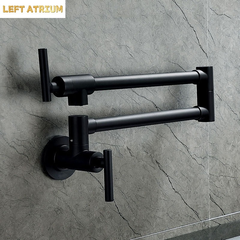 Zwarte wandgemonteerde potvull - Pot Filler Faucet Wall Mount Folding recensie en prijs