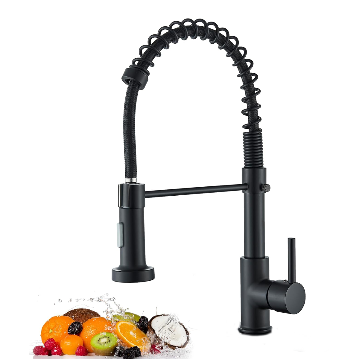 Kraan messing veerkeukenkraan  - Matte Black Kitchen Sink Faucet Spring recensie en prijs