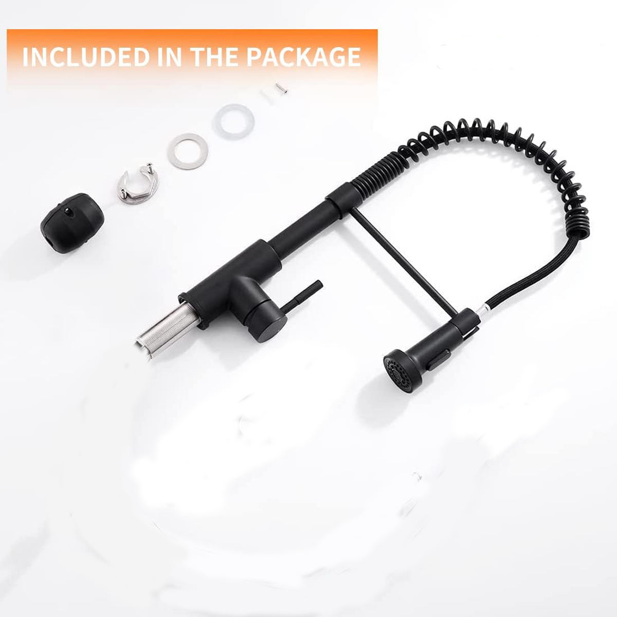 Kraan messing veerkeukenkraan  - Matte Black Kitchen Sink Faucet Spring recensie en prijs