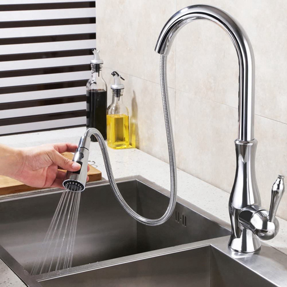 2X Keukenkraan met uittrekbare - Pull Down Spray Kitchen Faucet Brushed Nickel recensie en prijs