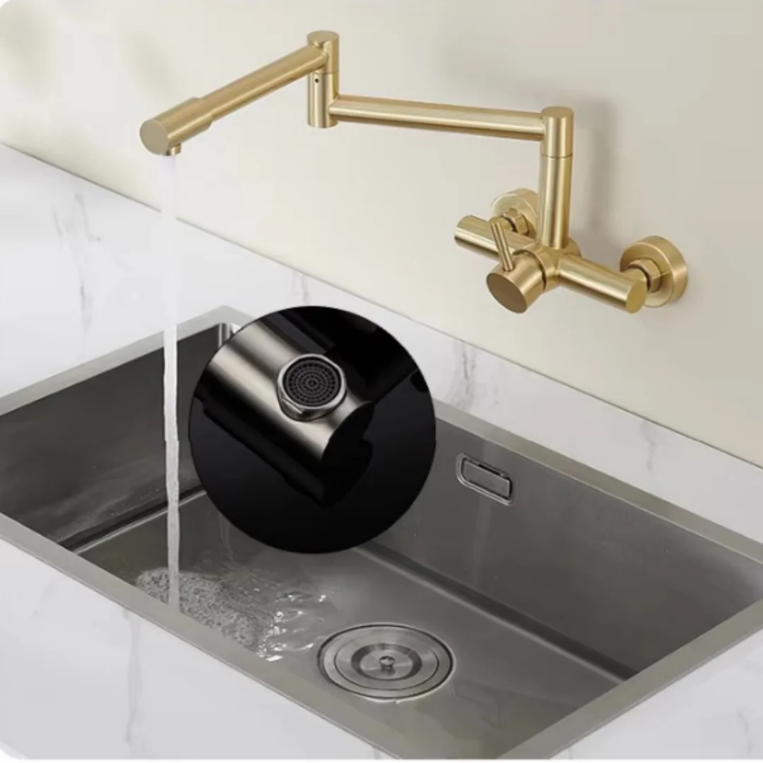 Zwarte wandkraan voor de goots - Pot Filler Faucet Wall Mount Folding recensie en prijs