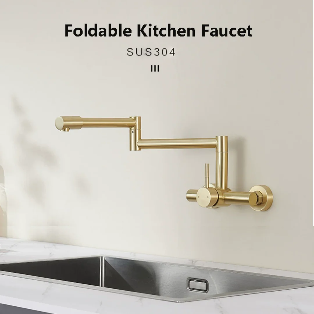Zwarte wandkraan voor de goots - Pot Filler Faucet Wall Mount Folding recensie en prijs